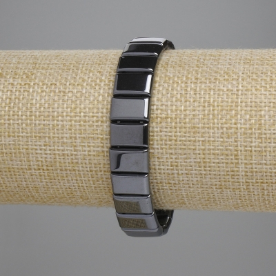 Браслет Гематит ланка 7, 5х12мм+-, довжина 18см+- стрейч