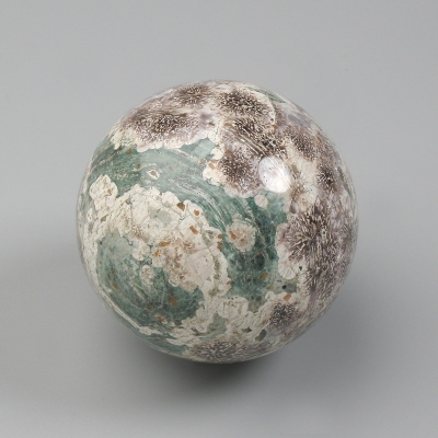 Сувенірна куля натуральний камінь Агат квітковий, діаметр 43-60мм+-вага від 100 г. (ціна за 100г. )