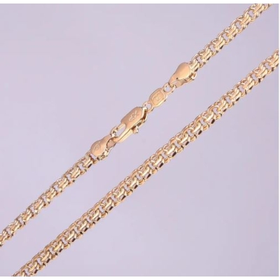 Ланцюжок Xuping плетіння Панцирна, товщина 5мм, довжина 49-51см Позолота 18к