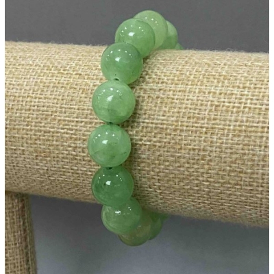 Браслет Онікс гладка кулька, діаметр 12мм+-, довжина 18см+- стрейч