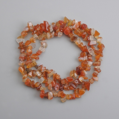 Намистини Агат крихта, діаметр 6-11х3-7мм+-, довжина 76см +