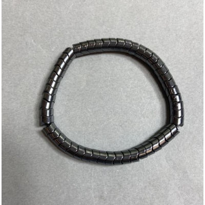 Браслет Гематит хвиля 6х4мм+-, довжина 18см+ стрейч