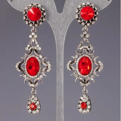 Сережки з кристалами "люстри" "шандельєри" "Анжеліка"