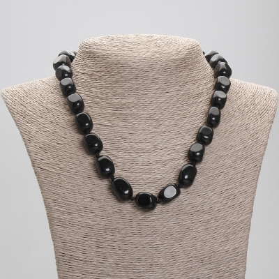 Намисто Агат брусок, діаметр 15-18х10-11, 5мм+-, довжина 45см+-з замочком