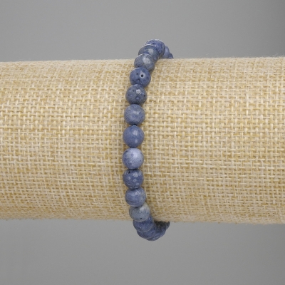 Браслет губчастий Корал гладка кулька, діаметр 6мм+-, довжина 18см+- стрейч