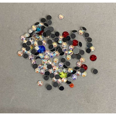 Стрази камінці холодної фіксації Асорті, діаметр 4-5мм+- уп. /18гр (+ -)