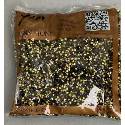 Стрази камінці колір чорний, діаметр 3мм+- уп. /105гр (+ -)