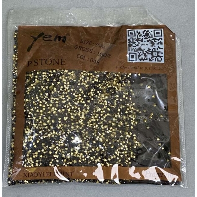 Стрази камінці колір чорний, діаметр 2мм+- уп. /50гр (+ -)