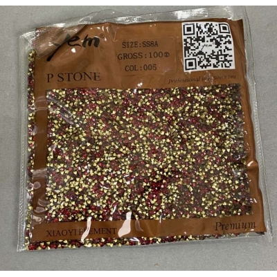 Стрази камінці колір червоний, діаметр 2мм+- уп. /50гр (+ -)