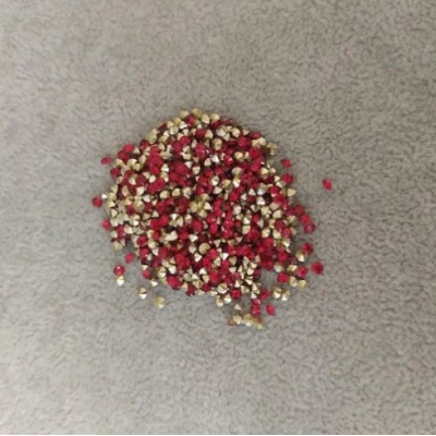 Стрази камінчики колір червоний, діаметр 2, 5(+-)мм уп. /4гр(+-)