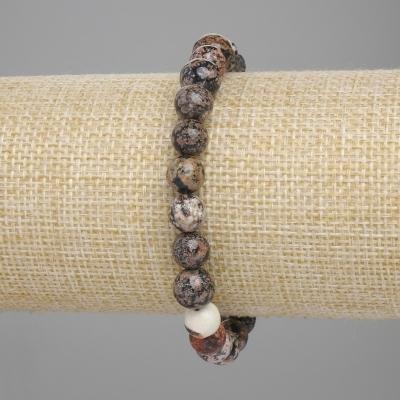 Браслет Обсидіан гладка кулька, діаметр 8мм+-, довжина 18см+- стрейч