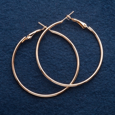 Сережки кільця, діаметр 5см золотисті