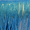Намистини Чеський Кришталь прозоре колір блакитний бірюзовий, довжина 37см, діаметр 3,5 мм