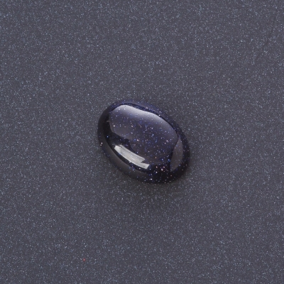 Кабошон з натурального каменю Авантюрин Синій Пісок Ніч Каїра 18х13мм