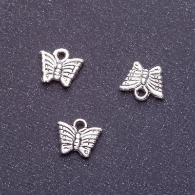 Фурнітура підвіска метелик колір срібло d 9х10мм фас.20гр. + - 40шт.