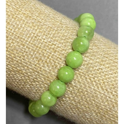 Браслет з натурального каменю Онікс на резинці, діаметр 8мм, довжина 18см