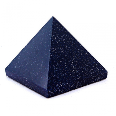 Піраміда сувенір камінь авантюрин Синій Пісок Ніч Каїра (+-), висота 25мм,, довжина 30мм