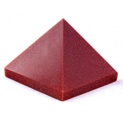 Піраміда сувенір камінь авантюрин "Золотий пісок", висота 2,3-2,6см, ширина 2,8-3,1см