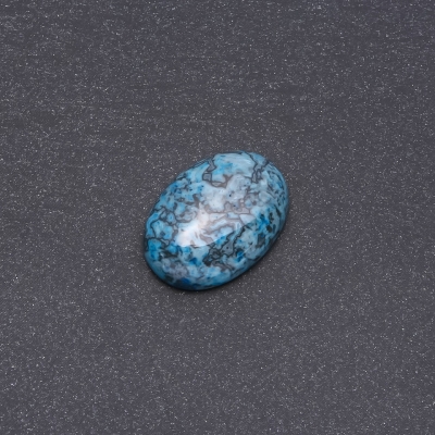 Кабошон камінь Яшма блакитна (синт.) 25х18мм
