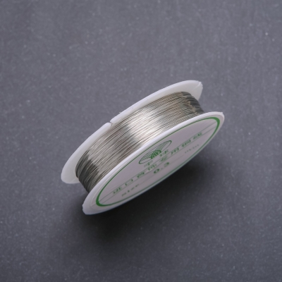 Дріт для прикрас срібляста, діаметр 0,3мм бобіна, довжина 14м