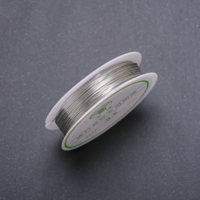 Дріт для прикрас срібляста, діаметр 0,5мм бобіна, довжина 6 (+ -) м