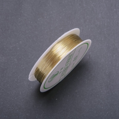 Дріт для прикрас золотиста, діаметр 0,3мм бобіна, довжина 18м
