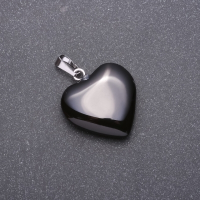 Кулон "Серце" з натурального каменю Агат 28х19х19мм (+-)