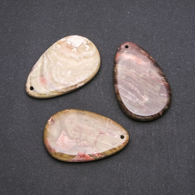 Кулон з натурального каменю Яшма Пікассо крапля 55х35(+-)мм