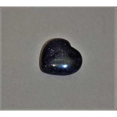 Сувенірний камінь Авантюрин Синій Пісок Ніч Каїра у формі серця 37х40(+-)мм