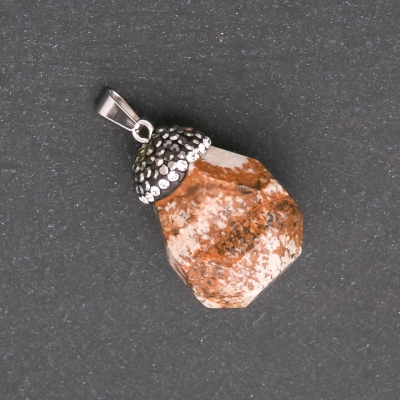 Кулон "Жолудь" з каменю Яшма Пейзажна 32х20(+-)мм