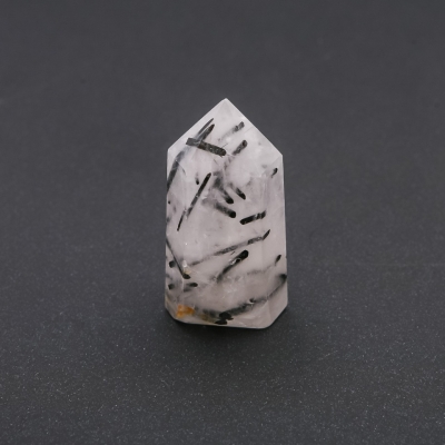 Кристал багатогранник "олівець" сувенір натуральний камінь Кварц Волохатик асорті (ціна за 100 грам) вага від 80 г.