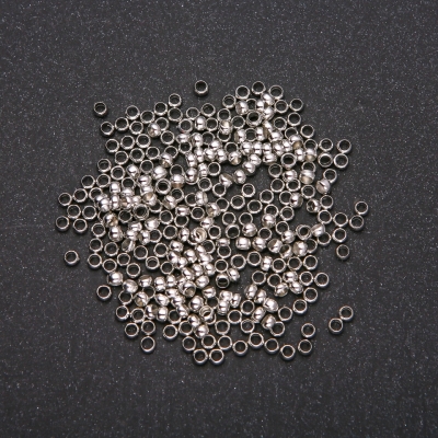 Фіксатори кримпи "захипи", діаметр 3мм, колір металу "срібло" 8грам