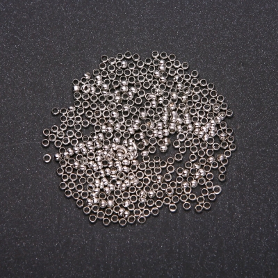 Фіксатори кримпи "захипи", діаметр 2,5мм, колір металу "срібло" 6грам