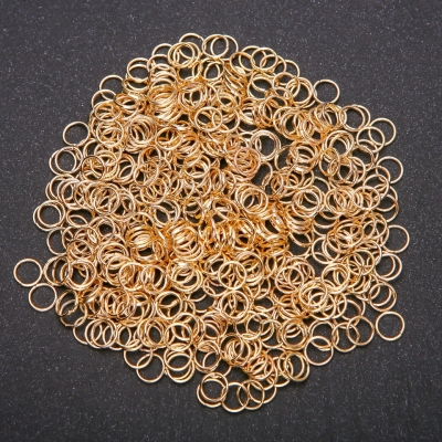 Фурнітура сполучна кільце, діаметр 6mm пачка 30 грам колір золото