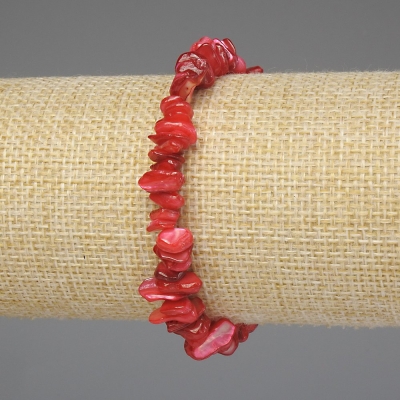 Браслет Перламутр тонований на резинці крихта 7(+-)мм, довжина 18см