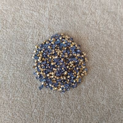 Стрази камінці колір синій, діаметр 2,5 (+ -) мм уп. / 4гр (+ -)