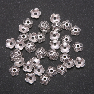 Фурнітура наконечник колір металу срібло, діаметр 8,5х3 (+ -) мм фасування -20гр. 60 (+ -) шт.