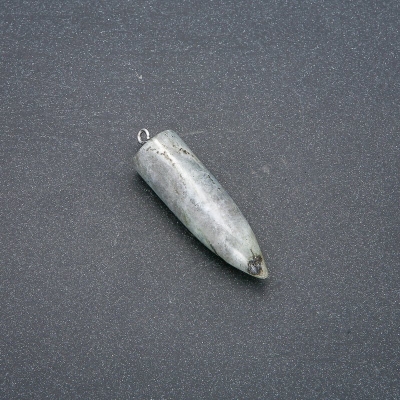 Кулон маятник куля з каменю Лабрадор 13х40х45мм (+-)