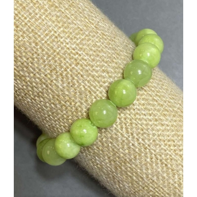 Браслет з каменю Онікс на резинці гладка кулька, діаметр 10мм, довжина 18см