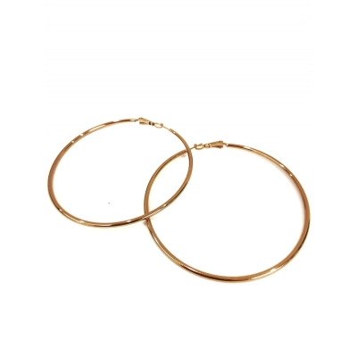 Сережки Xuping кільця Позолота 18К, товщина 2мм + -, діаметр 70мм + -