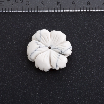 Фурнітура Квітка натуральний камінь, діаметр 29мм Кахолонг
