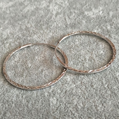Сережки Xuping кільця з Родій, товщина 1,6мм + -, діаметр 40мм + -