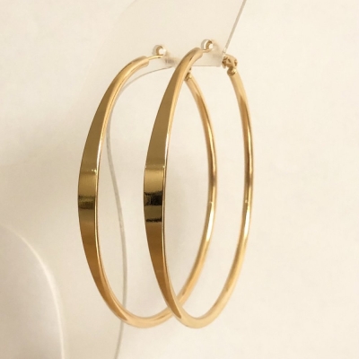 Сережки Xuping кільця Позолота 18К, товщина 2,5-4,5 мм + -, діаметр 64мм + -
