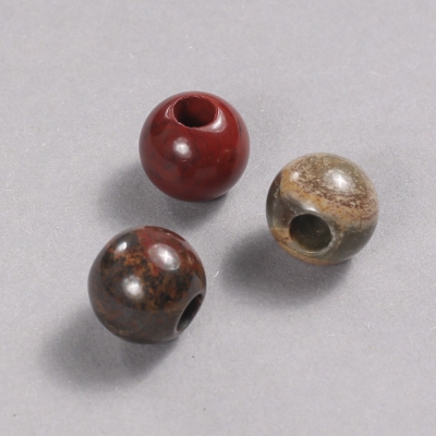 Намистина Пандора натуральний камінь Яшма червона 14х12мм + -, діаметр отв-я-5,5мм + -