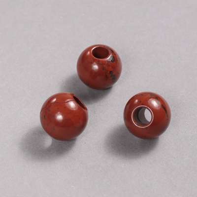 Намистина Пандора натуральний камінь Яшма червона 16х14мм + -, діаметр отв-я-5,5мм + -