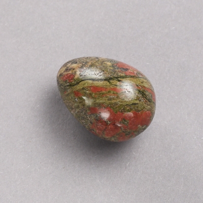 Сувенірне Яйце натуральний камінь Яшма Геліотроп Унакит, діаметр 35х25мм+-