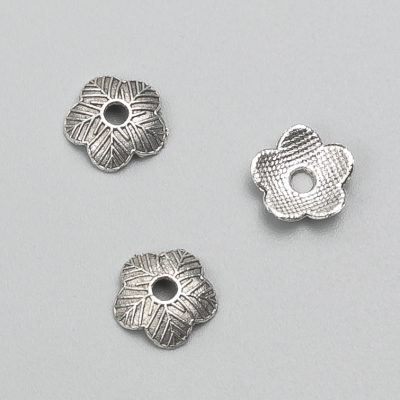 Фурнітура наконечник колір металу срібло, діаметр 9х2(+-)мм фасовка -20гр. 98(+-)шт.