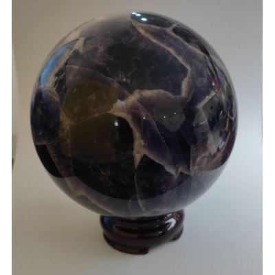 Куля сувенір з натурального каменю Аметист, діаметр 10.8см+- вага 2017г