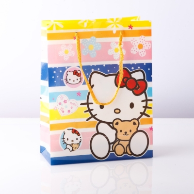 Пакет подарунковий дитячий (пластик) Hello Kitty упаковка 6 шт.