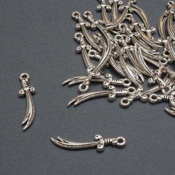 Pendant Finding Sword, diameter 6x24, 5mm± packaging 20g 36 pcs. (+ -)